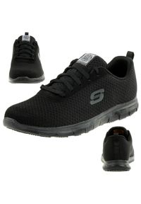 skechers - Trenerzy damscy Skechers Work Relaxed Fit: Ghenter-Bronaugh SR. Kolor: czarny. Materiał: materiał, syntetyk, tkanina, guma. Model: Skechers Sport. Sport: turystyka piesza #1