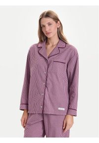 United Colors of Benetton - United Colors Of Benetton Koszulka piżamowa 4MYG3M00D Bordowy Regular Fit. Kolor: czerwony. Materiał: bawełna #1