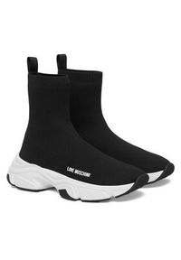 Love Moschino - LOVE MOSCHINO Sneakersy JA15386G1OIY8000 Czarny. Kolor: czarny. Materiał: materiał #2