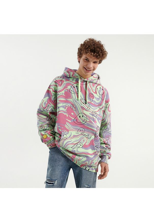 House - Bluza z kapturem Smiley® - Wielobarwny. Typ kołnierza: kaptur
