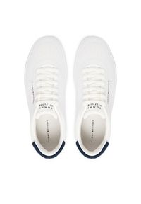 TOMMY HILFIGER - Tommy Hilfiger Sneakersy Th Court Knit FM0FM05823 Biały. Kolor: biały. Materiał: materiał #4