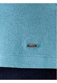 Morgan Top 251-DIDONI Turkusowy Slim Fit. Kolor: turkusowy. Materiał: wiskoza