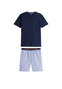 TOMMY HILFIGER - Tommy Hilfiger Piżama UM0UM01959 Granatowy Regular Fit. Kolor: niebieski. Materiał: bawełna