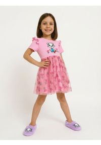 Sinsay - Sukienka babydoll z nadrukiem Kitty Kotty - różowy. Kolor: różowy. Wzór: nadruk #1