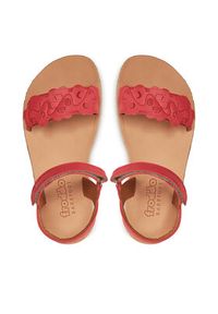 Froddo Sandały Barefoot Flexy Flowers G3150265 D Czerwony. Kolor: czerwony. Materiał: skóra #3