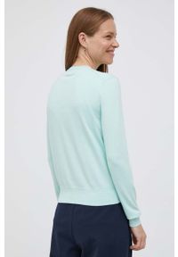 Polo Ralph Lauren kardigan damski kolor szary lekki. Okazja: na co dzień. Typ kołnierza: polo. Kolor: zielony. Materiał: dzianina. Długość rękawa: długi rękaw. Długość: długie. Wzór: gładki. Styl: casual #2