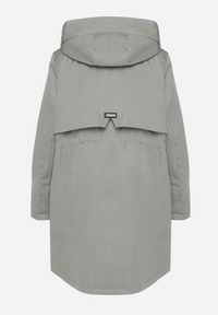 Born2be - Zielona Klasyczna Kurtka Parka z Kapturem i Ściągaczem w Talii Tulasira. Okazja: na co dzień. Typ kołnierza: kaptur. Kolor: zielony. Materiał: jeans. Styl: klasyczny