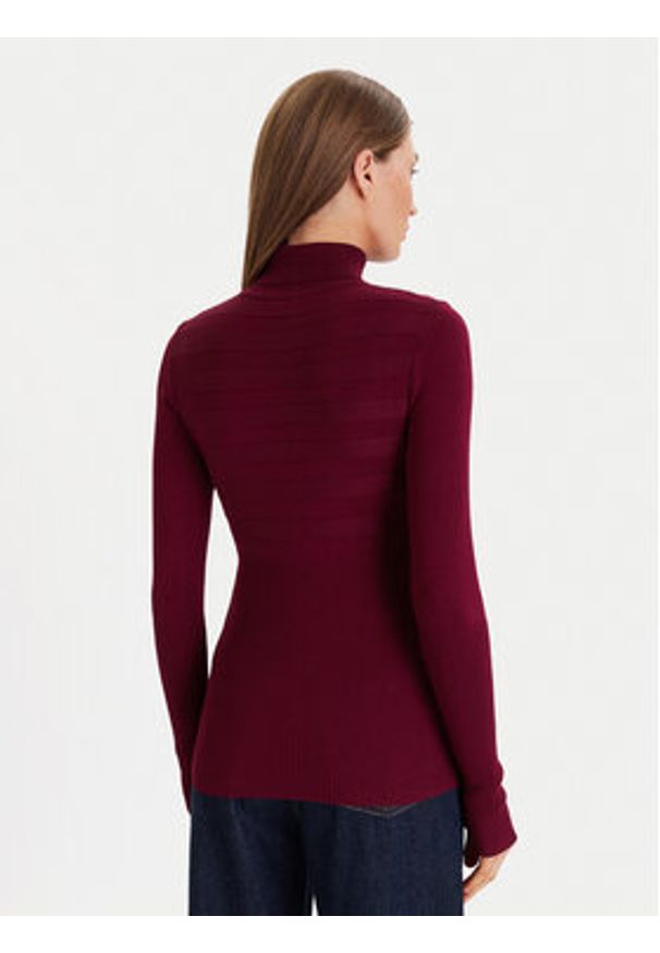 Morgan Golf 132-MENTOS.M Fioletowy Slim Fit. Typ kołnierza: golf. Kolor: fioletowy. Materiał: wiskoza