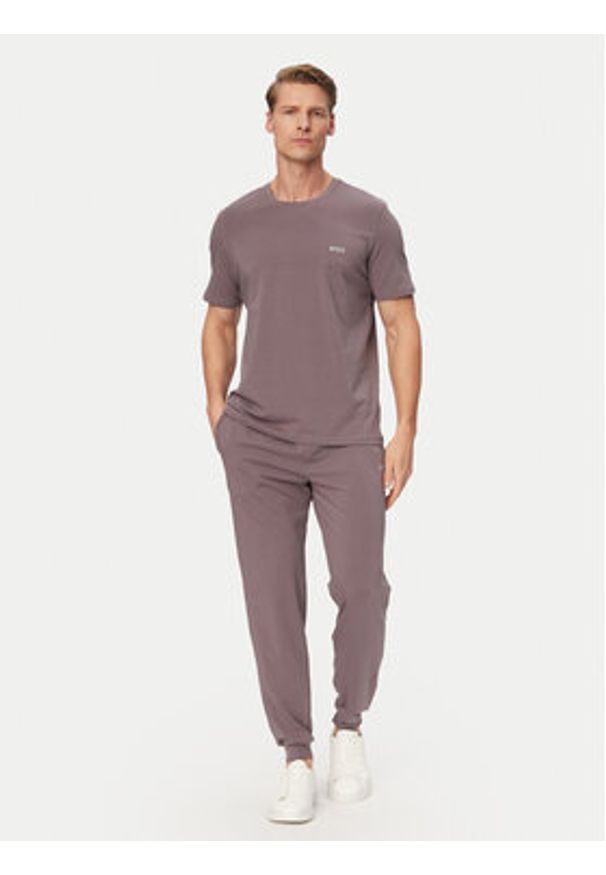 BOSS Spodnie dresowe Mix&Match 50515305 Fioletowy Regular Fit. Kolor: fioletowy. Materiał: bawełna