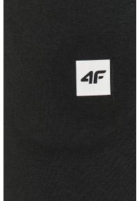 4f - 4F - Spodnie. Kolor: czarny. Materiał: bawełna, poliester, dzianina, elastan. Wzór: gładki #2