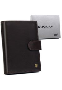 ROVICKY - Portfel skórzany Rovicky [DH] N4L-RVT c. brązowy. Kolor: brązowy. Materiał: skóra