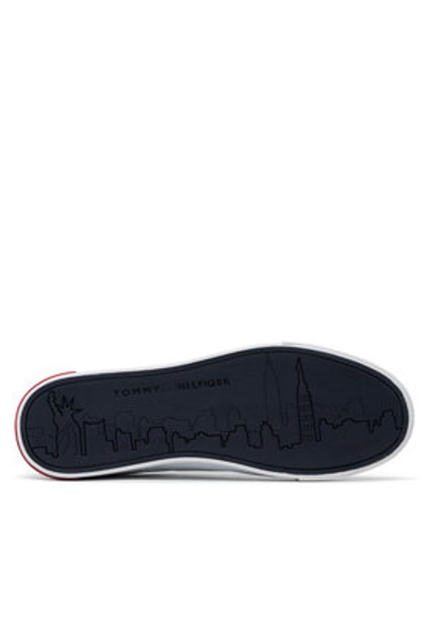 TOMMY HILFIGER - Tommy Hilfiger Sneakersy Essential Leather Detail Vulc FM0FM04047 Biały. Kolor: biały. Materiał: skóra