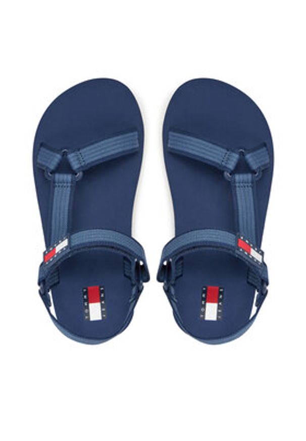 Tommy Jeans Sandały Tjm Casual Sandal EM0EM01563 Granatowy. Okazja: na co dzień. Kolor: niebieski. Materiał: materiał. Styl: casual