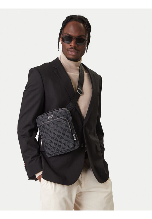 Guess Saszetka HMBOST P6123 Czarny. Kolor: czarny. Materiał: materiał
