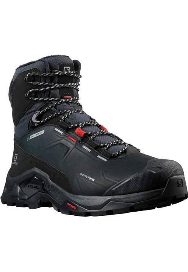 salomon - Buty do chodzenia męskie Salomon Quest Winter Thinsulate Waterproof. Wysokość cholewki: za kostkę. Kolor: wielokolorowy. Materiał: materiał, skóra. Szerokość cholewki: normalna. Technologia: Thinsulate. Sport: turystyka piesza
