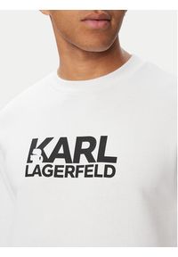Karl Lagerfeld - KARL LAGERFELD Bluza 705780 563917 Biały Regular Fit. Typ kołnierza: dekolt w karo. Kolor: biały. Materiał: bawełna #3