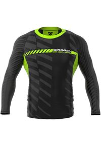 SMMASH - Koszulka fitness z długim rękawem męska Smmash Run kompresyjna. Kolor: zielony, wielokolorowy, czarny. Długość rękawa: długi rękaw. Długość: długie. Sport: bieganie, fitness #1