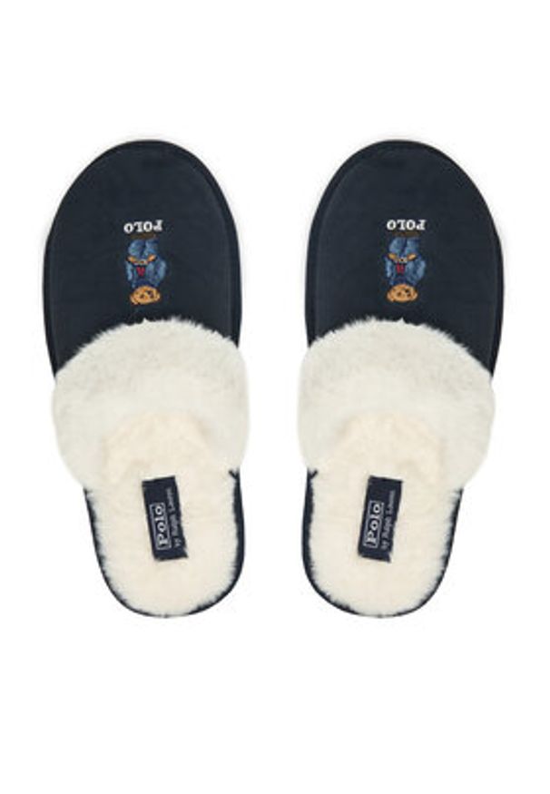Polo Ralph Lauren Kapcie Kelcie Bear 842P03596001 Granatowy. Kolor: niebieski. Materiał: zamsz, skóra