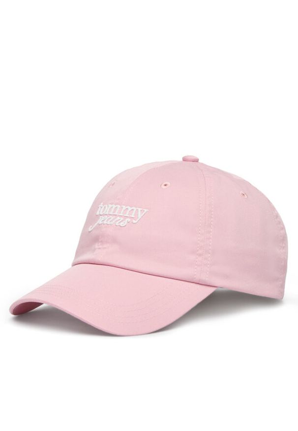 TOMMY HILFIGER - Tommy Hilfiger Czapka z daszkiem Scri AW0AW18358 Różowy. Kolor: różowy. Materiał: bawełna