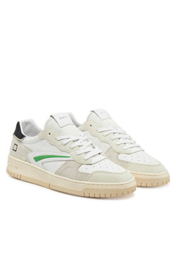 D.A.T.E. Sneakersy Torneo Pure Soft M421-TP-SF-WB Biały. Kolor: biały. Materiał: skóra