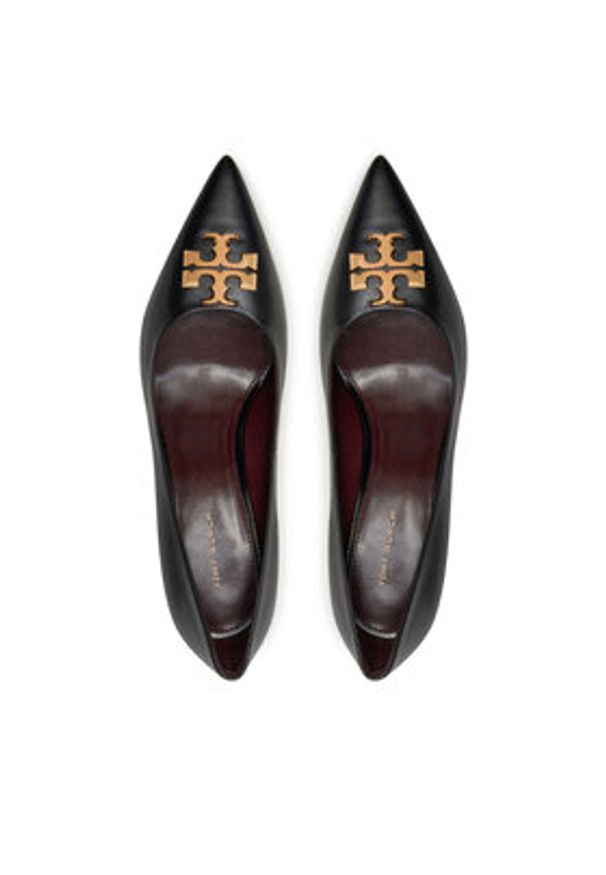 Tory Burch Półbuty Eleanor Pump 157963 Czarny. Kolor: czarny. Materiał: skóra