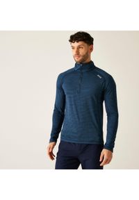 Regatta - Yonder II Męski polar turystyczny z zamkiem błyskawicznym do połowy. Kolor: szary, niebieski, wielokolorowy. Materiał: polar. Sport: turystyka piesza #1