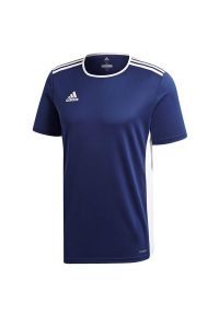 Adidas - Koszulka piłkarska męska adidas Entrada 18 Jersey. Kolor: biały, niebieski, wielokolorowy. Materiał: poliester. Sport: piłka nożna