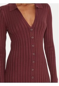 Guess Sukienka dzianinowa W5BK60 Z2YJ2 Brązowy Slim Fit. Kolor: brązowy. Materiał: wiskoza #5