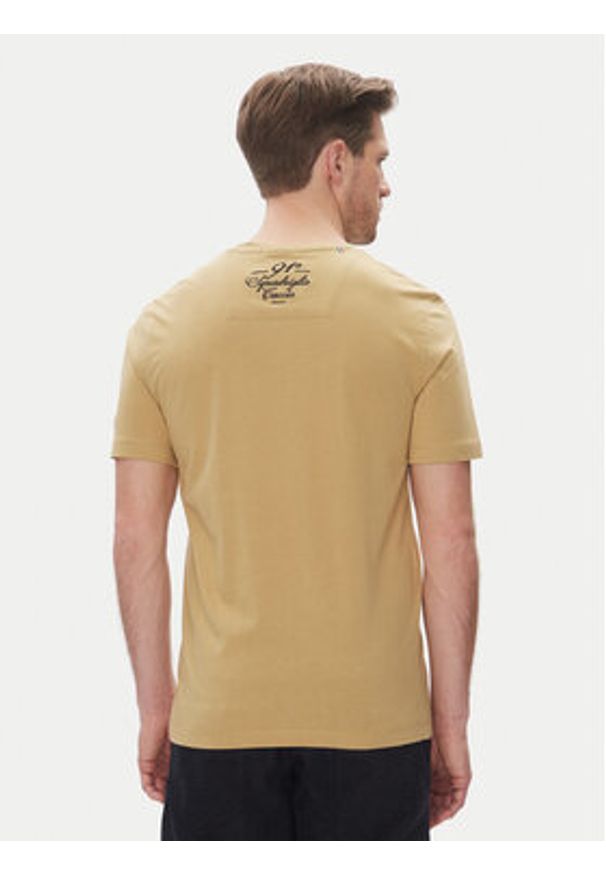 Aeronautica Militare T-Shirt 251TS2414J641 Beżowy Regular Fit. Kolor: beżowy. Materiał: bawełna
