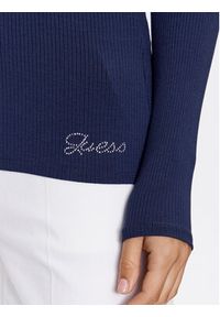 Guess Bluzka Karlee Jewel W2YP46 KBCO2 Granatowy Slim Fit. Kolor: niebieski. Materiał: wiskoza #4
