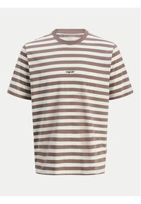 Jack & Jones - Jack&Jones T-Shirt Vesterbro 12265748 Beżowy Relaxed Fit. Kolor: beżowy. Materiał: bawełna #4