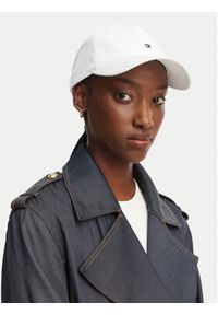 TOMMY HILFIGER - Tommy Hilfiger Czapka z daszkiem Th Flag Soft 6 Panel Cap AW0AW17781 Biały. Kolor: biały. Materiał: bawełna #4