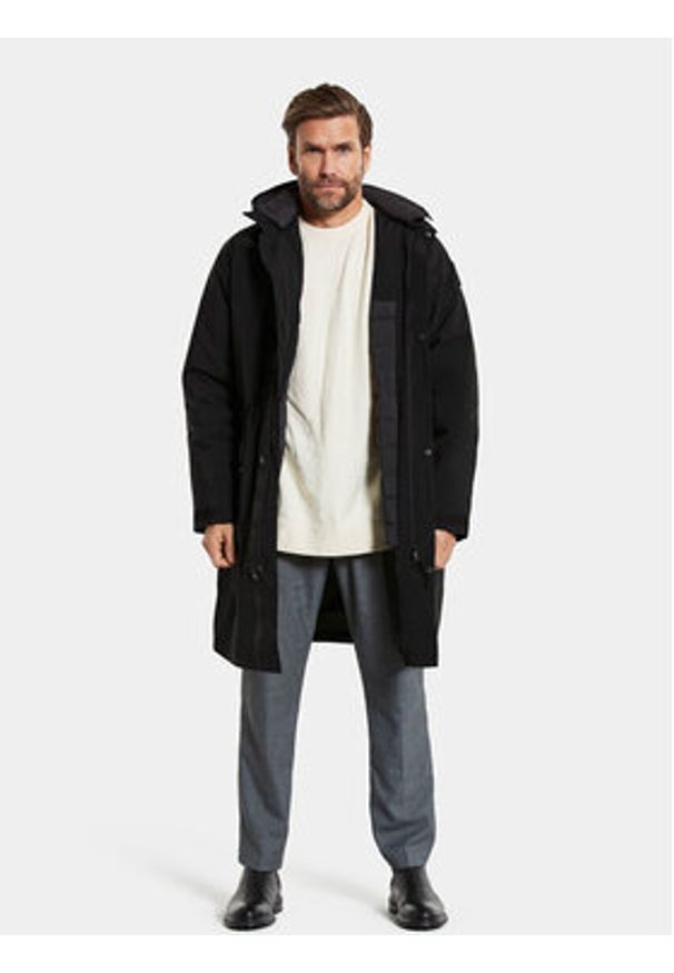 Didriksons Parka Mimir 504263 Czarny Regular Fit. Kolor: czarny. Materiał: syntetyk