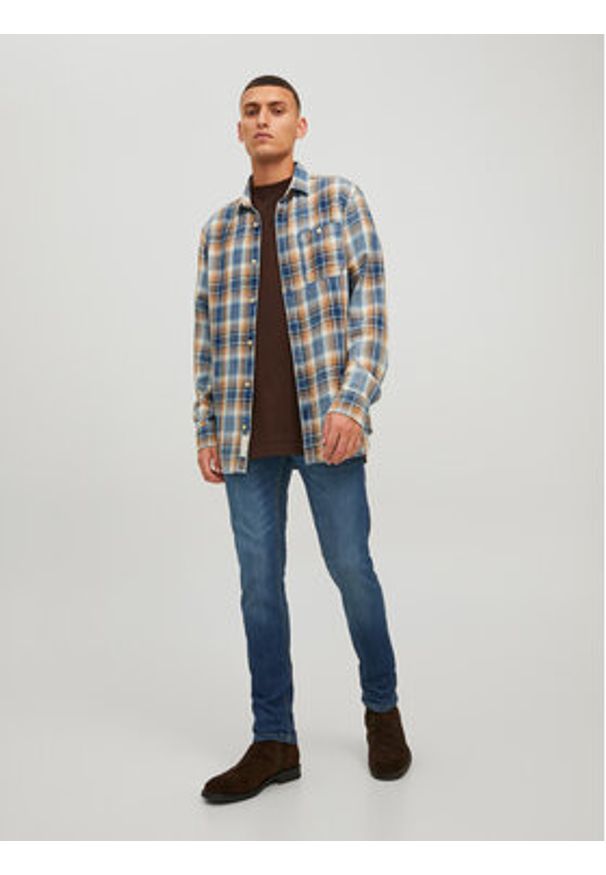 Jack & Jones Jeansy Glenn 12224987 Granatowy Slim Fit. Kolor: niebieski