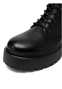 DeeZee Trzewiki 13123-1-BLACK PU Czarny. Kolor: czarny. Materiał: materiał #2