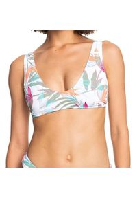 Góra od bikini Roxy Beach Classic. Kolor: biały. Materiał: poliamid, elastan