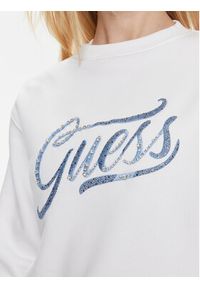 Guess Bluza Cn Stones Logo W4RQ14 KB681 Biały Relaxed Fit. Kolor: biały. Materiał: bawełna