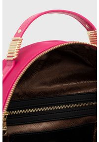 Love Moschino plecak damski kolor różowy mały gładki. Kolor: różowy. Wzór: gładki