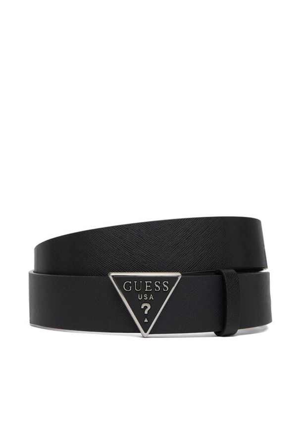 Guess Pasek BM7943 P6335 Czarny. Kolor: czarny. Materiał: skóra
