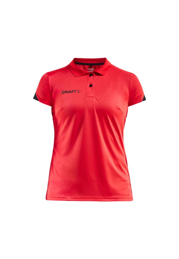 Damska koszulka polo Craft pro control impact. Typ kołnierza: polo. Kolor: czarny, czerwony, wielokolorowy