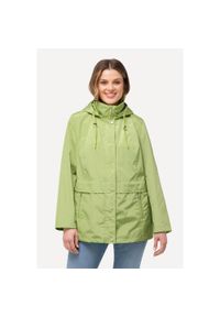 ULLA POPKEN - Damskie Kurtka przeciwwiatrowa HYPRAR hydrofobowa kaptur. Kolekcja: plus size. Kolor: zielony, żółty, wielokolorowy. Materiał: poliester, materiał. Sport: turystyka piesza #1