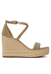 MICHAEL Michael Kors Espadryle Kayla Wedge 40R4KYMS1D Złoty. Kolor: złoty. Materiał: materiał #1