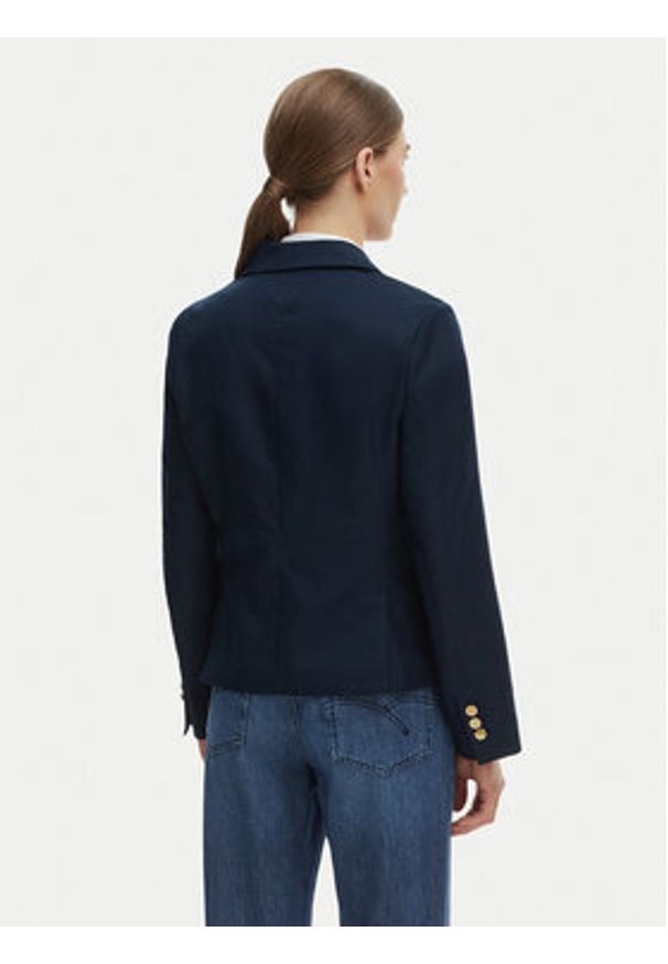 TOMMY HILFIGER - Tommy Hilfiger Marynarka WW0WW49335 Granatowy Slim Fit. Kolor: niebieski. Materiał: syntetyk