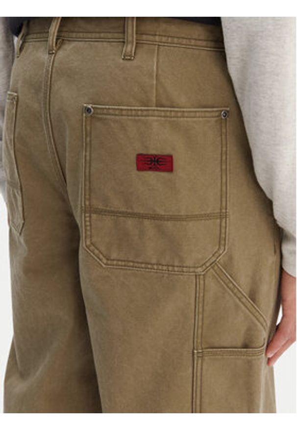 Quiksilver Jeansy Mercury Straight Out EQYNP03325 Beżowy Wide Leg. Kolor: beżowy