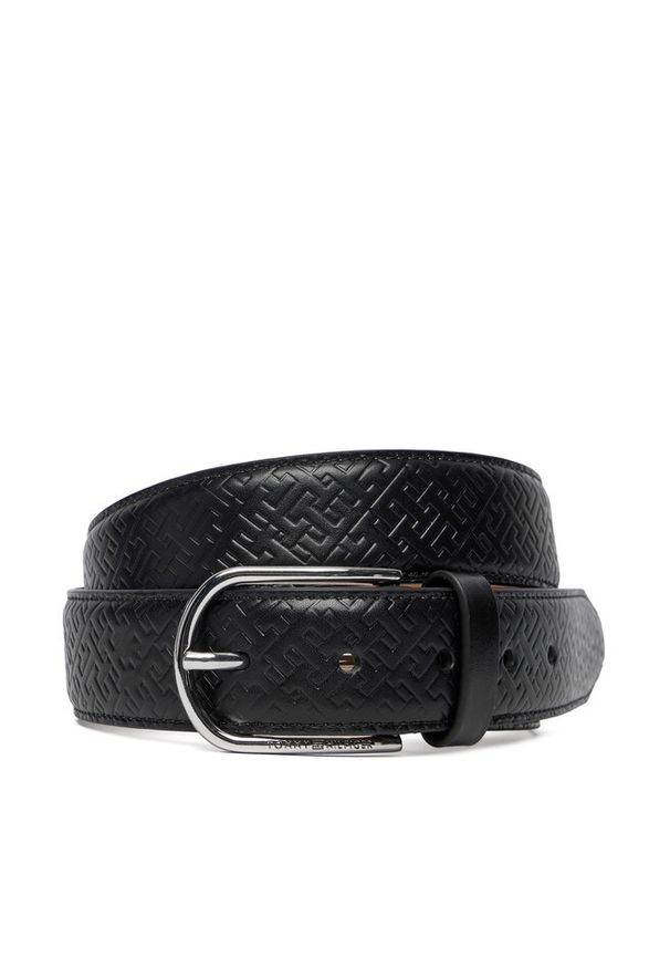 TOMMY HILFIGER - Pasek Męski Tommy Hilfiger. Kolor: czarny