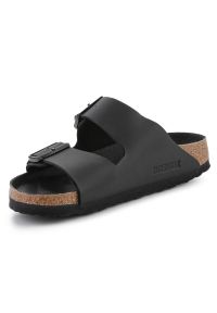 Klapki Birkenstock Arizona Triples 1019069 czarne. Kolor: czarny. Materiał: syntetyk, materiał. Wzór: paski