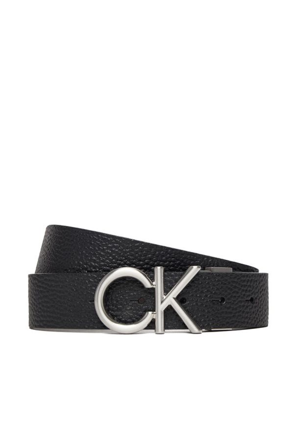 Calvin Klein Pasek Męski Adj/Rev Ck Metal Bombe Pb 35Mm K50K510630 Czarny. Kolor: czarny. Materiał: skóra