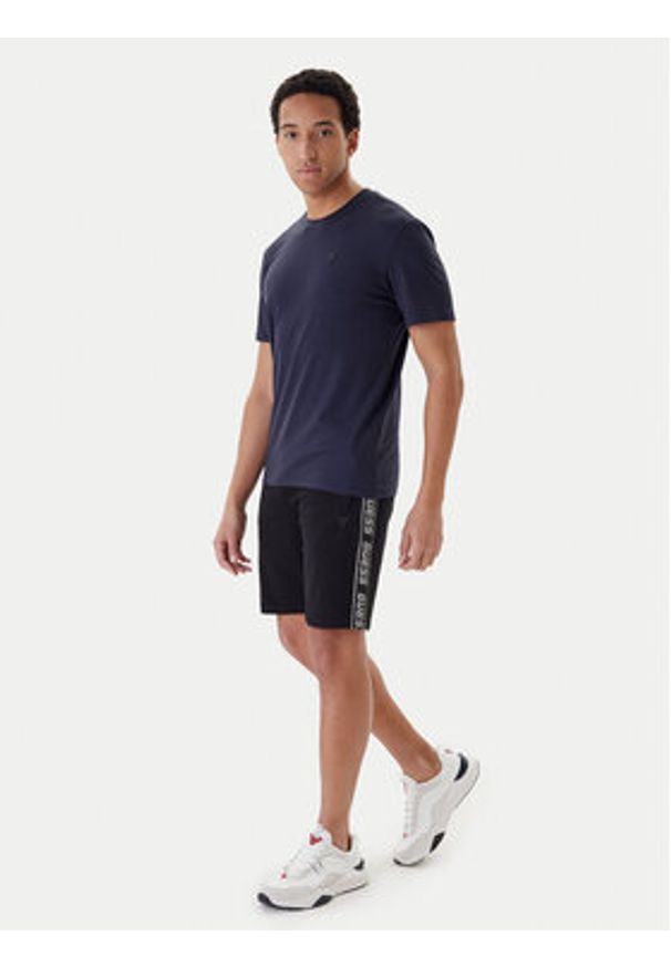 Guess T-Shirt Z2YI12 JR06K Granatowy Regular Fit. Kolor: niebieski. Materiał: bawełna
