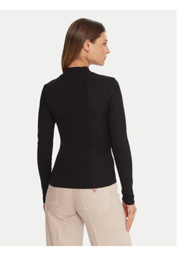 Guess Jeans Golf W5BP23 KA0H1 Czarny Slim Fit. Typ kołnierza: golf. Kolor: czarny. Materiał: bawełna