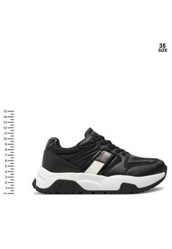 TOMMY HILFIGER - Tommy Hilfiger Sneakersy T3A9-33550-1697X399 S Czarny. Kolor: czarny. Materiał: materiał